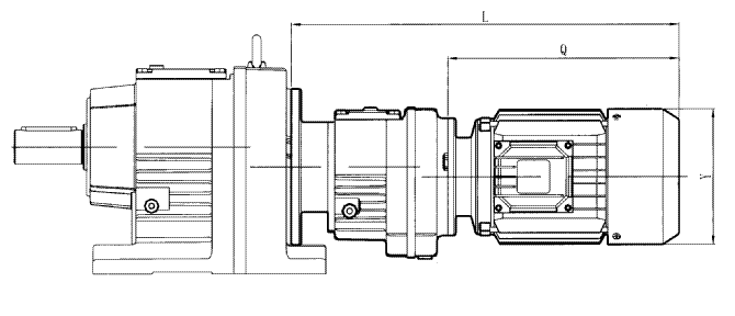 DRC..型硬齒輪減速機(jī)安裝尺寸圖