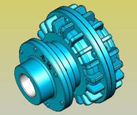 鋼砂式安全聯(lián)軸器實(shí)體模型