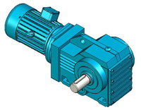 CZS斜齒輪蝸桿減速機實體模型