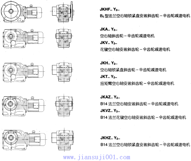 JK系列減速電機基本類型