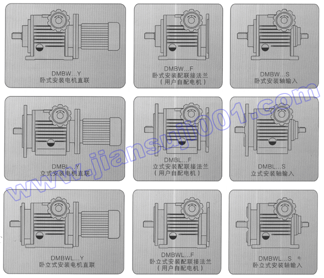 DMB無級減速機(jī)結(jié)構(gòu)形式圖