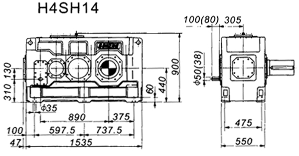 H4SH系列外型及安裝尺寸圖