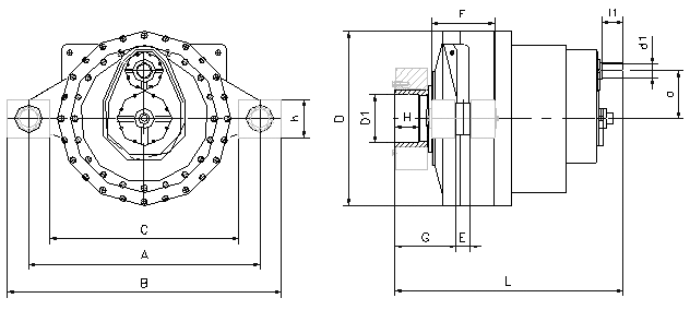 JLFD系列風(fēng)力發(fā)電齒輪箱外形尺寸