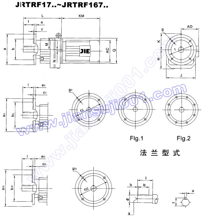 JRTR斜齒輪減速電機