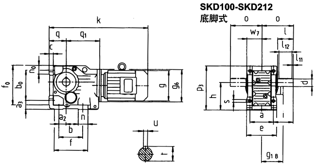 SK系列斜齒輪—蝸旋傘齒輪減速電機(jī)