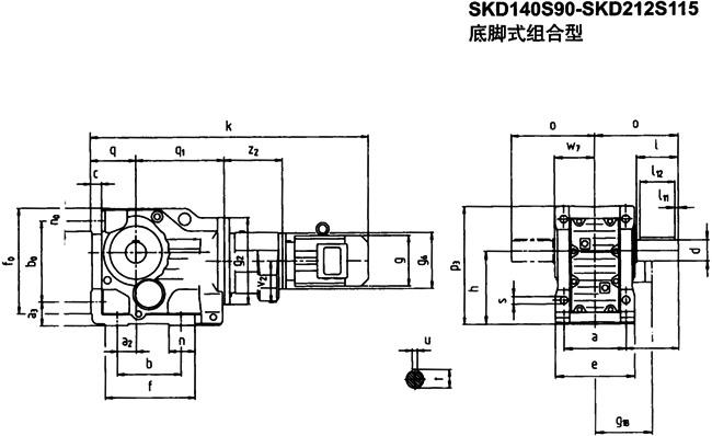 SK系列斜齒輪—蝸旋傘齒輪減速電機(jī)