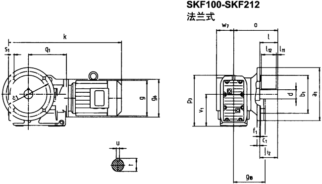 SK系列斜齒輪—蝸旋傘齒輪減速電機