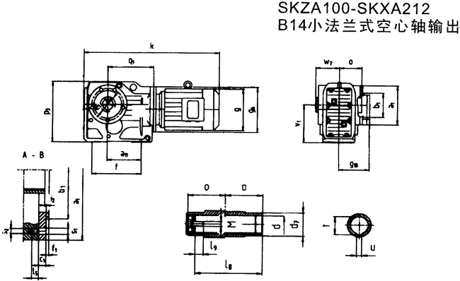 SK系列斜齒輪—蝸旋傘齒輪減速電機