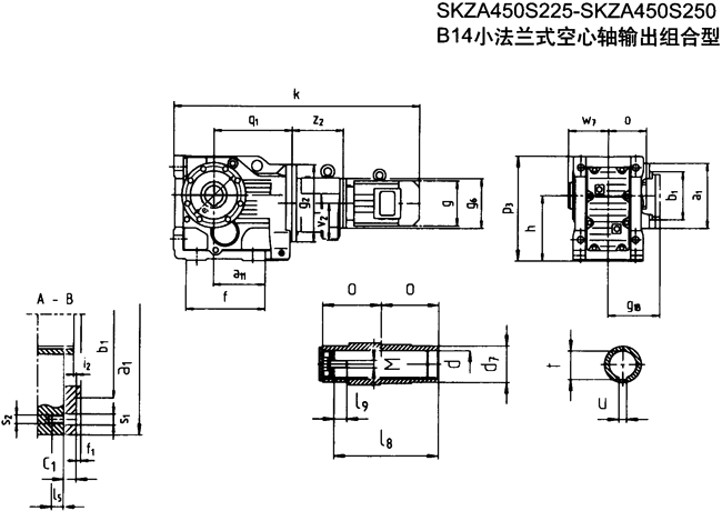 SK系列斜齒輪—蝸旋傘齒輪減速電機