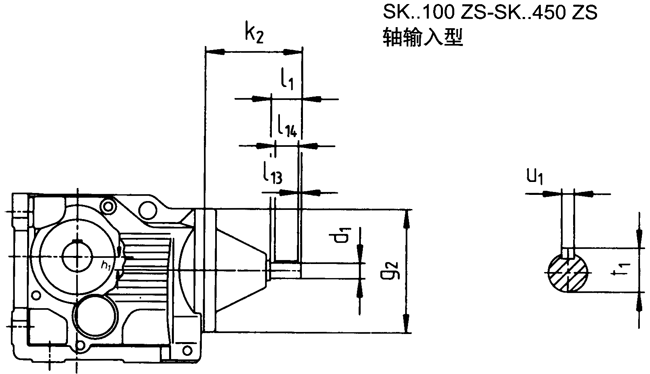 SK系列斜齒輪—蝸旋傘齒輪減速電機(圖)