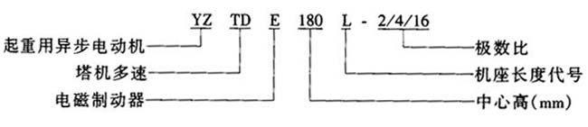 YZTDE180L-2/4/16起重用電磁制動(dòng)多速三相異步電動(dòng)機(jī)